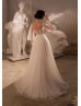 Long Sleeves Ivory Lace Dots Tulle Gorgeous Wedding Dress